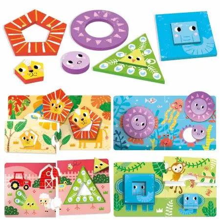Babies & Families - Colorful wooden mini jigsaws - TheToysRoom
