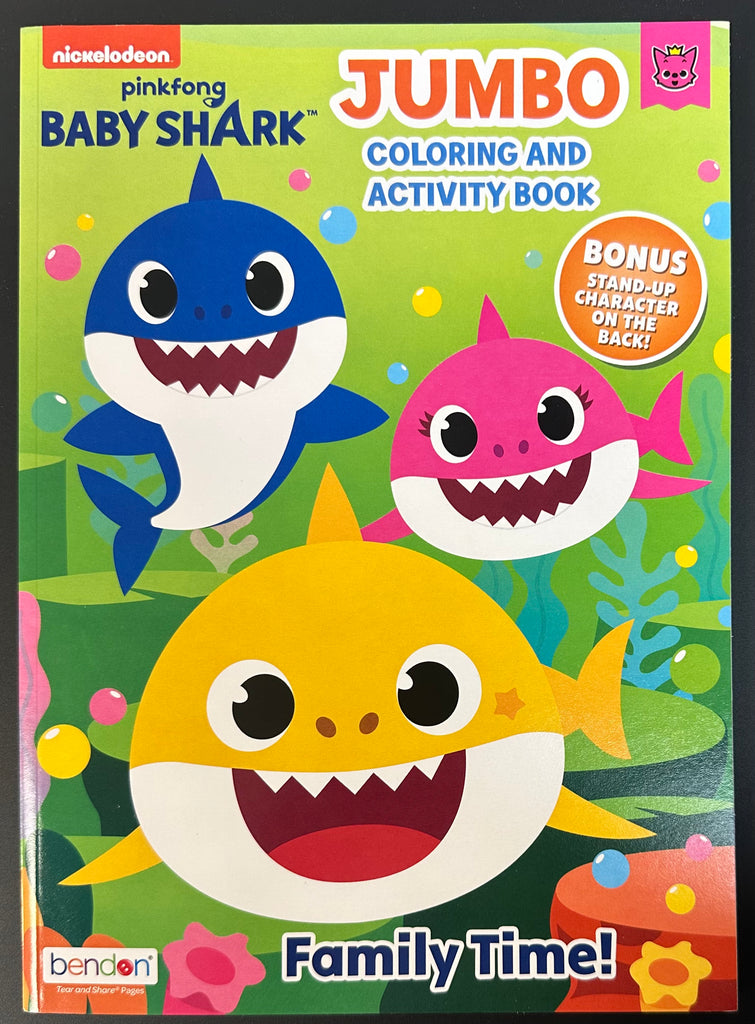 Baby Shark Family Time Jumbo Coloring and Activity Book - TheToysRoom