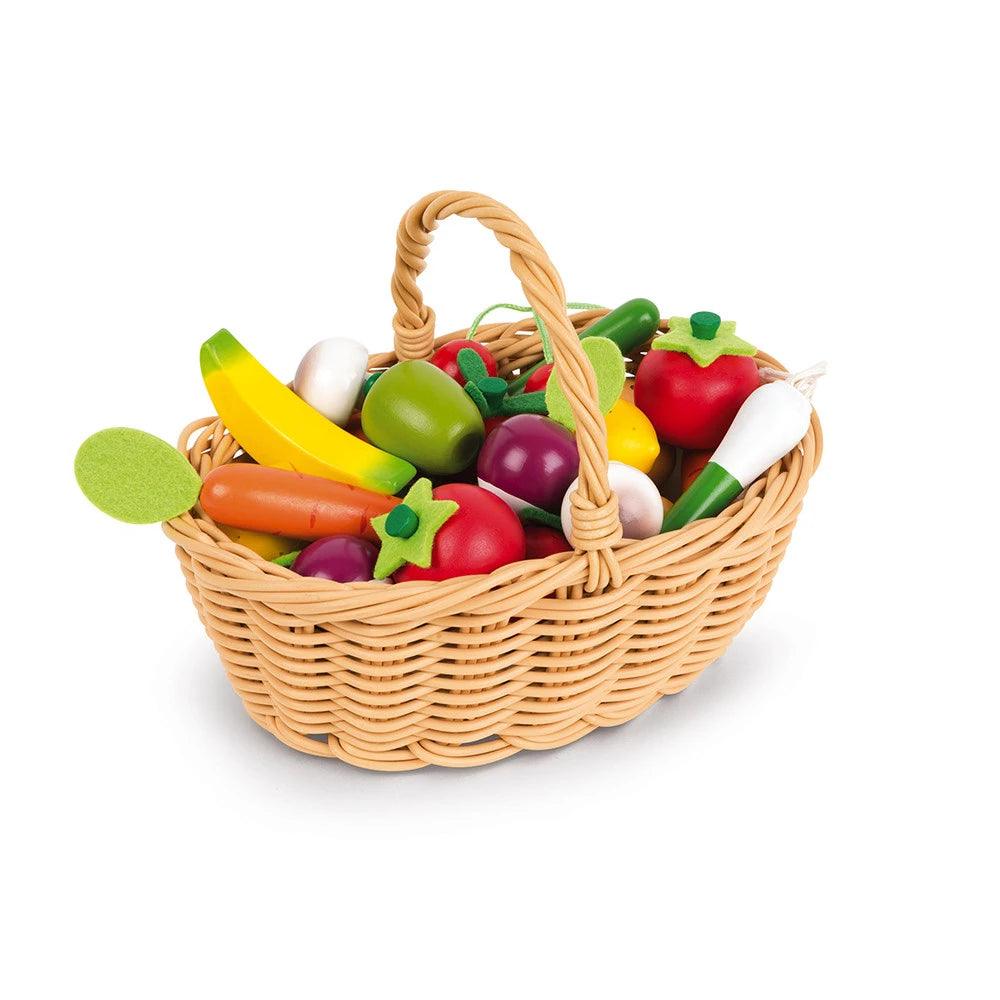 Fruits and Vegetables Basket - 24 Pcs - TheToysRoom