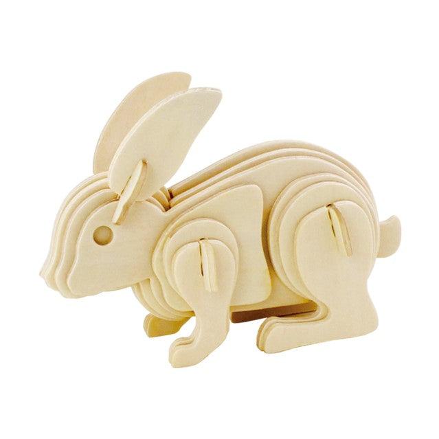 3D Wooden Puzzle Rabbit - TheToysRoom