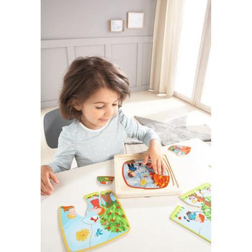 4 in 1 Wooden Puzzle - My Time of the Year - Seasons Learning - TheToysRoom