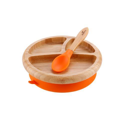 Bamboo Suction Baby Plate + Spoon - TheToysRoom