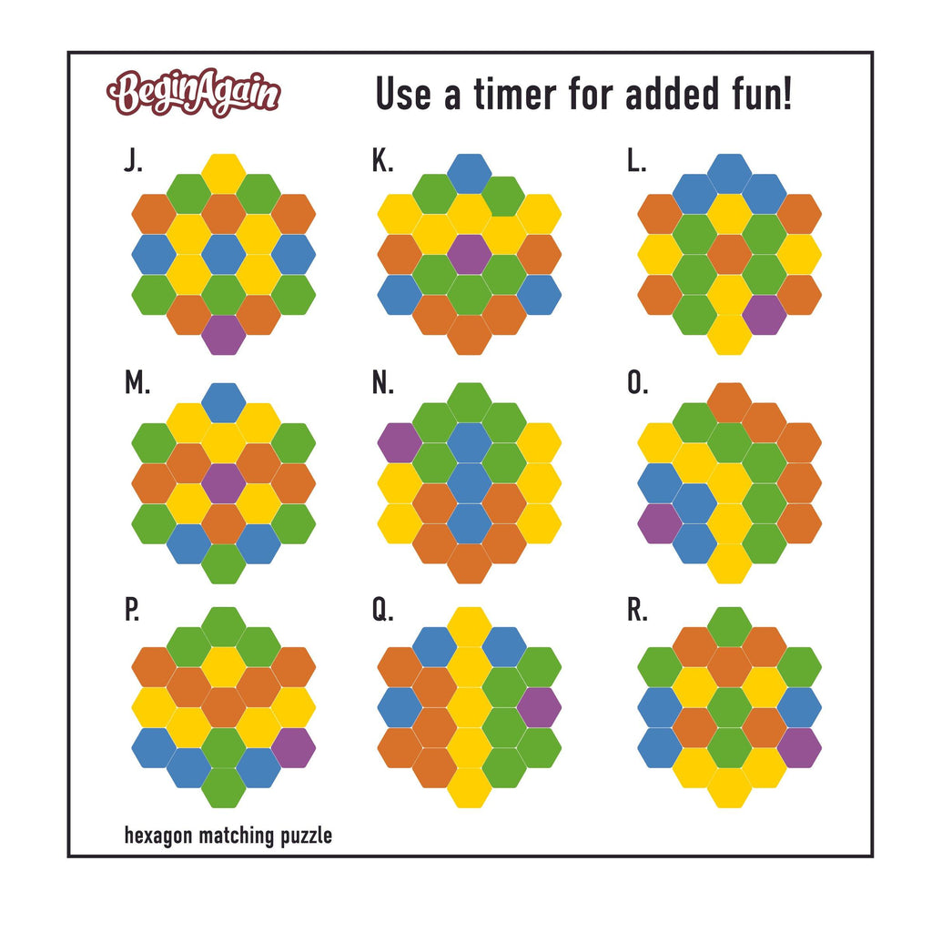 Begin Again Toys Hexagon Matching Puzzle - TheToysRoom