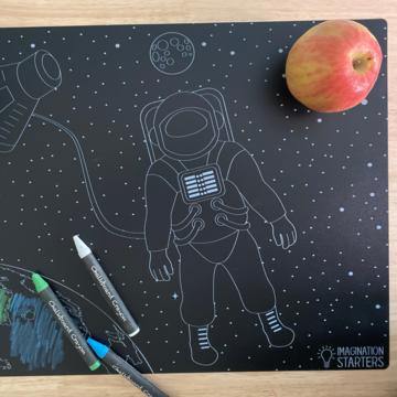 Chalkboard Astronaut Placemat - TheToysRoom