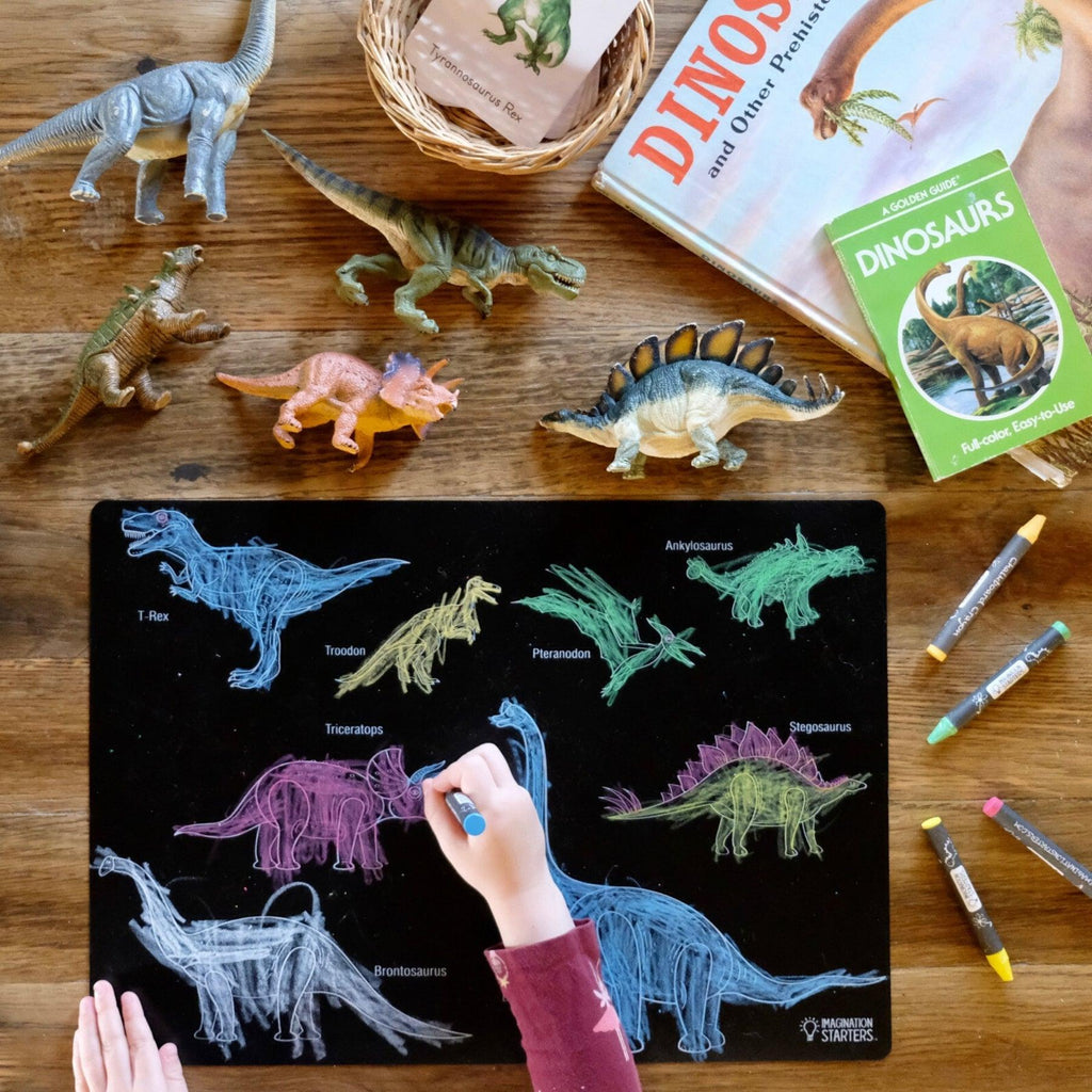 Chalkboard Dinosaur Placemat - TheToysRoom