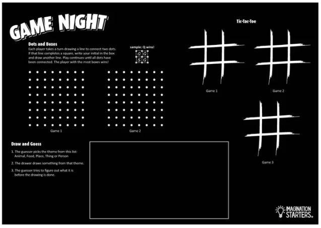 Chalkboard Game Night Placemat - TheToysRoom