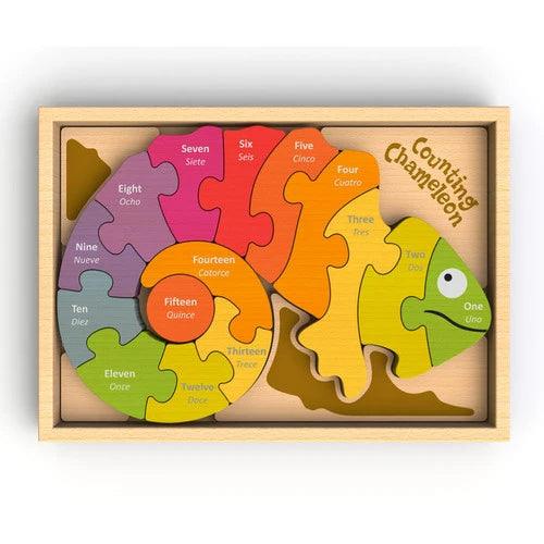 Counting Chameleon Bilingual Puzzle - TheToysRoom