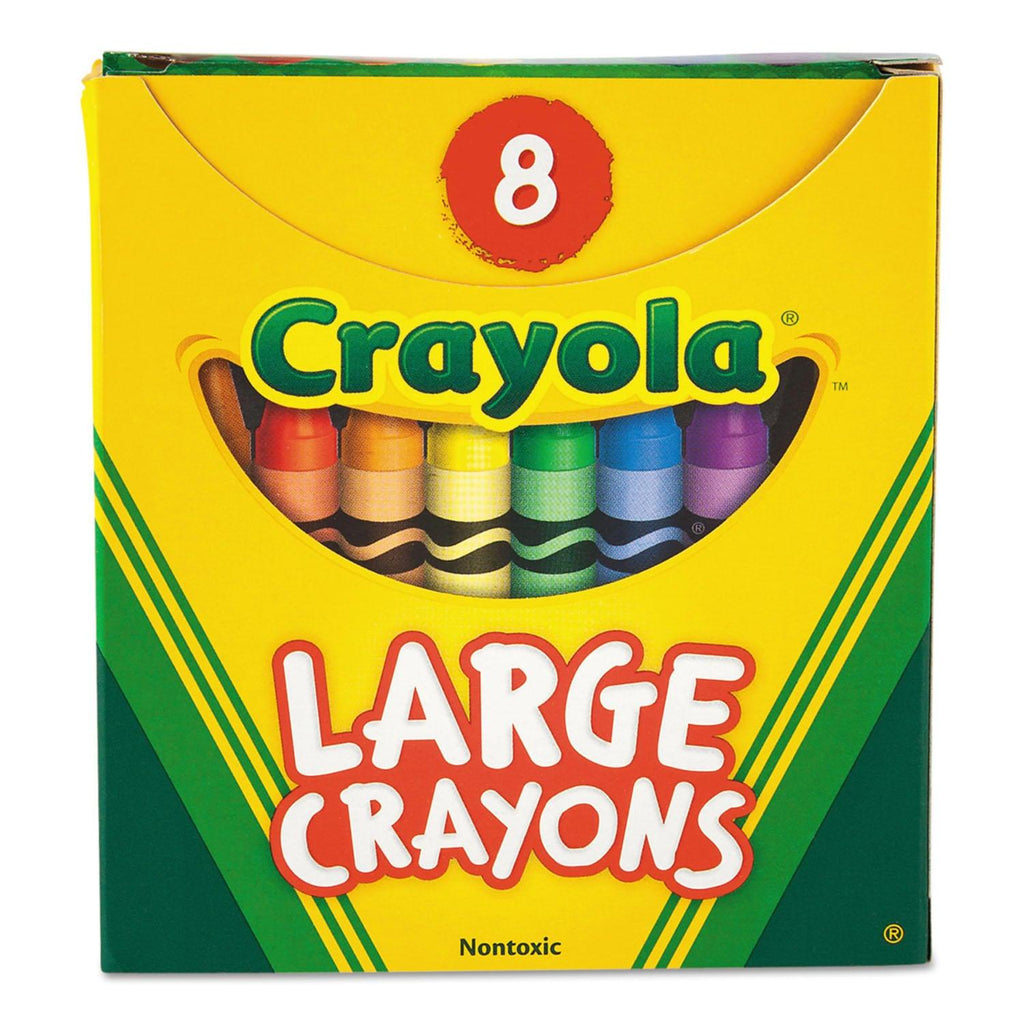 Crayola - Large Crayons, Tuck Box, 8 Colors /box - TheToysRoom