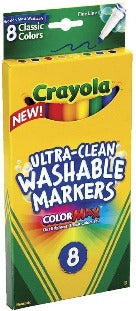 Crayola - Ultra-clean Washable Markers, Large, 8 Colors/box - TheToysRoom