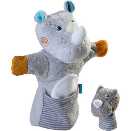 Glove Puppet Rhino With Calf - TheToysRoom