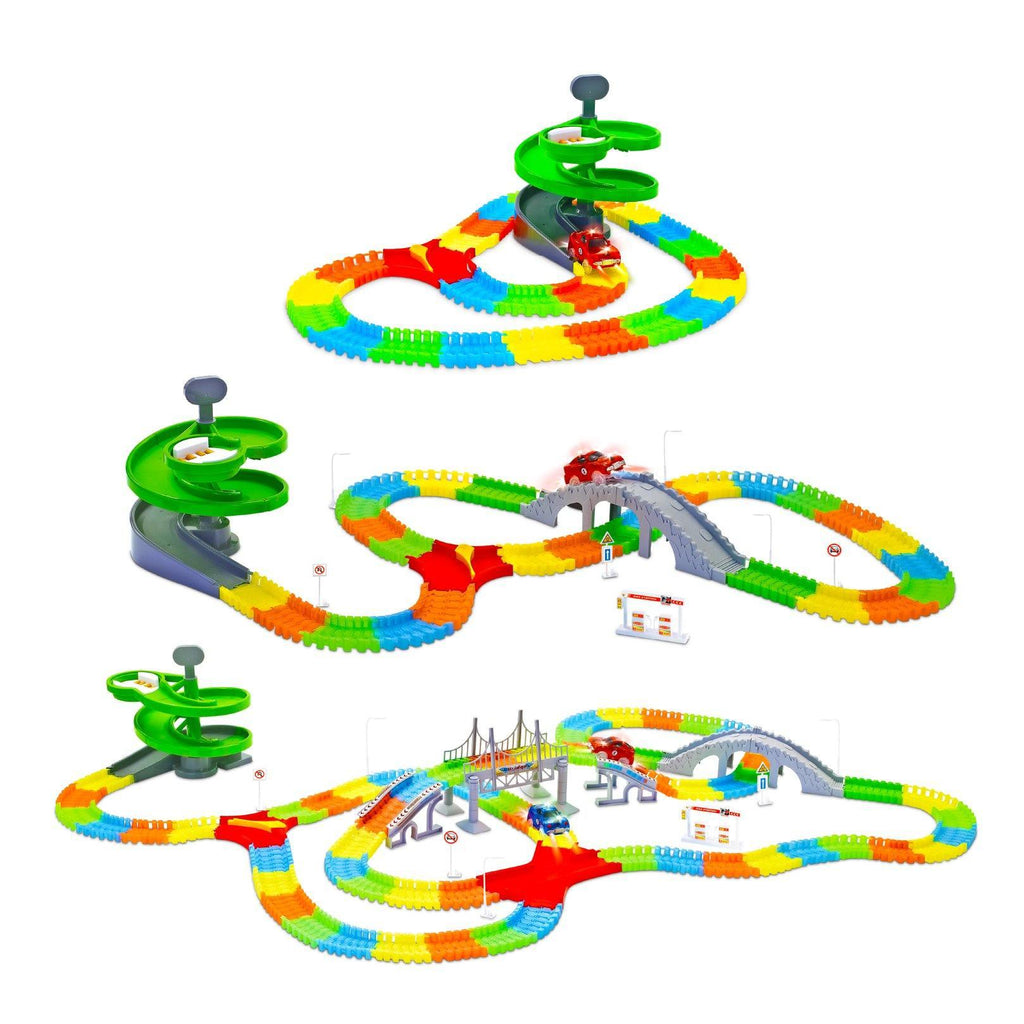 Glow-in-the-Dark Race Track Set (360 pieces) USA Toyz - TheToysRoom