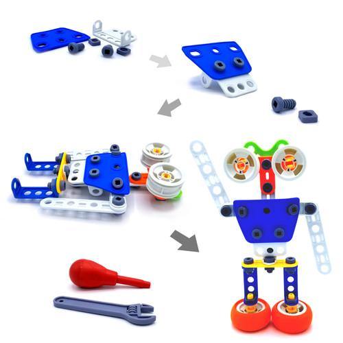 Jr Engineer. 150+ Pcs Building Blocks (Robot & Airplane) - TheToysRoom