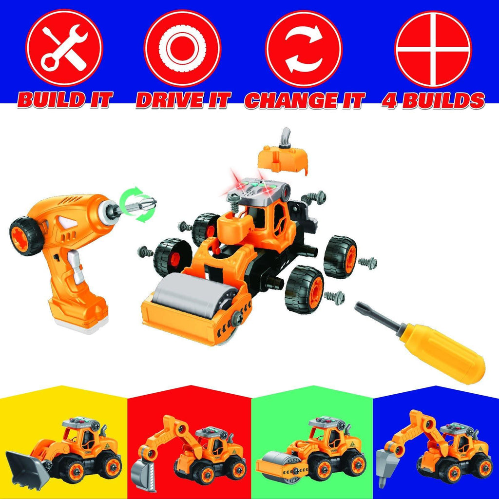 Lil Builders RC Truck Building Toys for Kids 4-in-1 Construction Truck - TheToysRoom