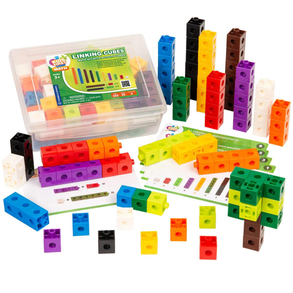 Linking Cubes Math Kit with Activity Cards - TheToysRoom