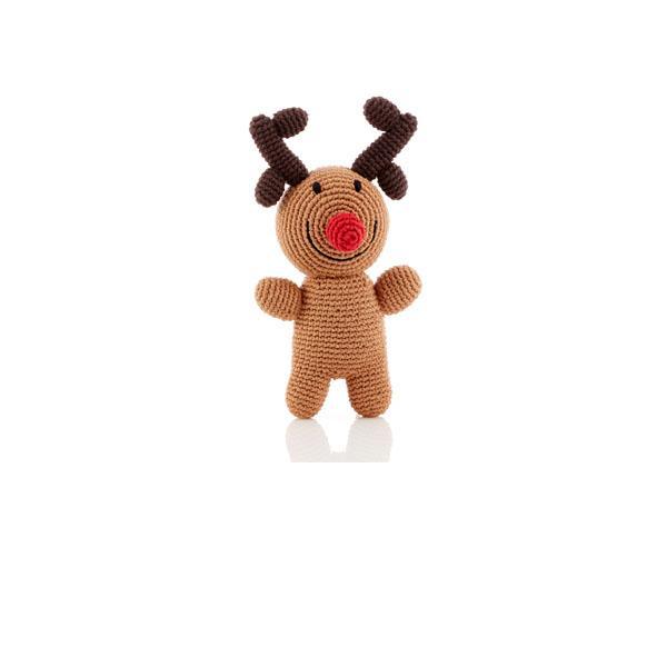 PEBBLE Festive Rattle – Rudolph - TheToysRoom