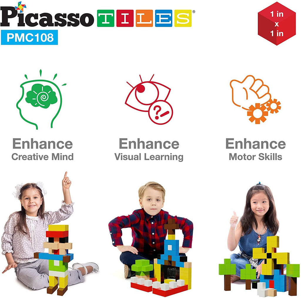 PicassoTiles 102 Piece Pixel Magnetic Puzzle - TheToysRoom