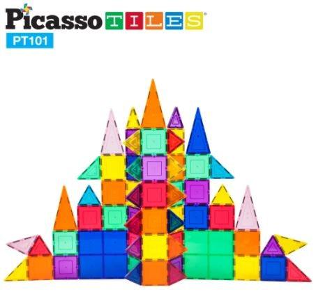 PicassoTiles 3D Magnetic Building Block Tiles - 101 Piece Set - TheToysRoom