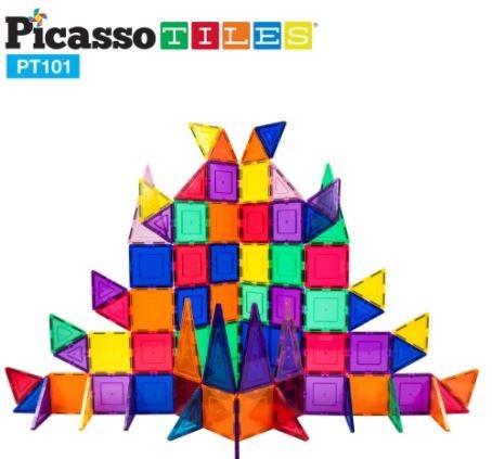 PicassoTiles 3D Magnetic Building Block Tiles - 101 Piece Set - TheToysRoom