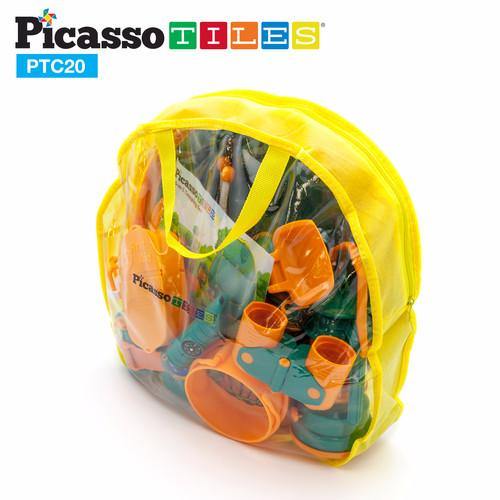 PicassoTiles Pretend Play Camping Set for Kids PTC20 - 20 Piece Set - TheToysRoom