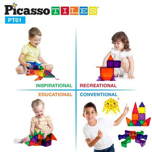 PicassoTiles PT61 3D Magnetic Building Block Tiles - TheToysRoom