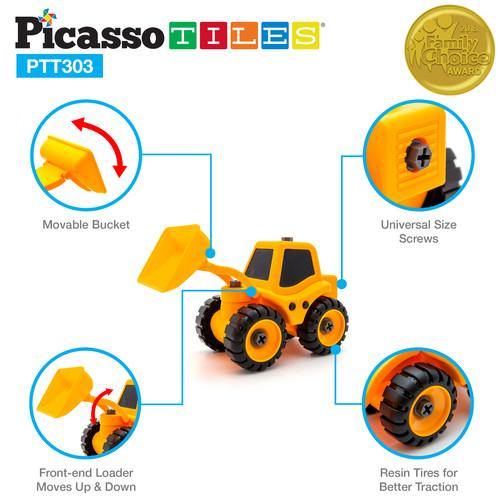 PicassoTiles PTT303 3-in-1 Constructible DIY Toy - TheToysRoom
