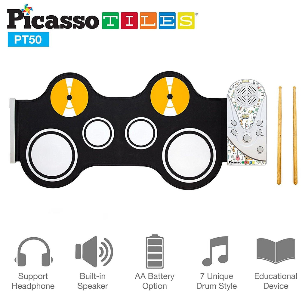 PicassoTiles Roll Up Electronic Drum Kit - TheToysRoom