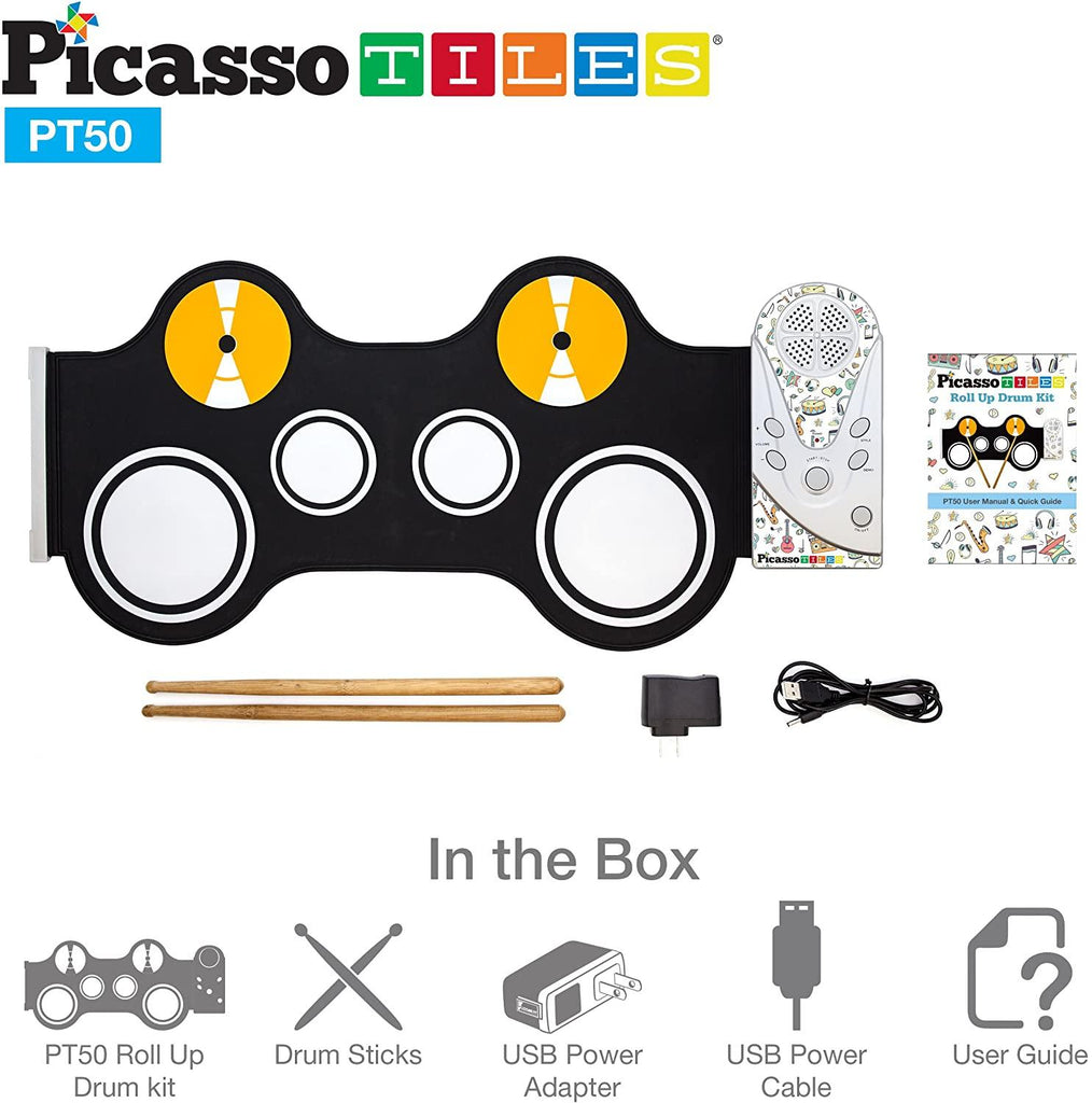 PicassoTiles Roll Up Electronic Drum Kit - TheToysRoom