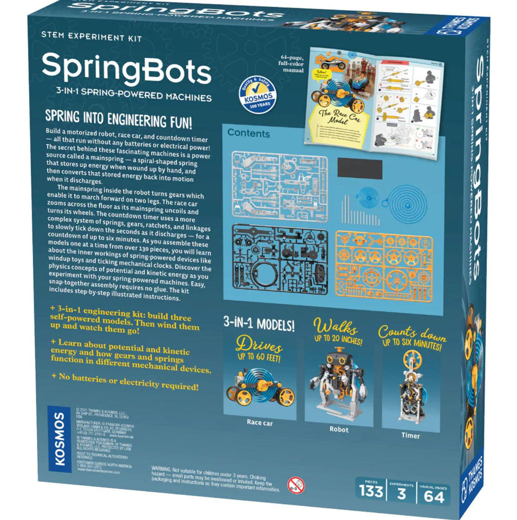 SpringBots: 3-in-1 Spring-Powered Machines - Spring-Powered Robots - TheToysRoom
