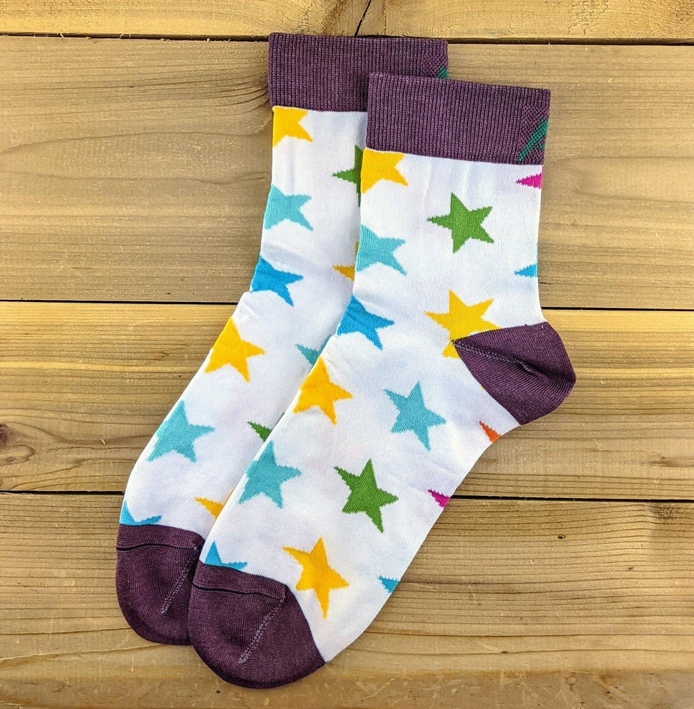 Stars - Half Crew Socks - Organic Cotton - TheToysRoom
