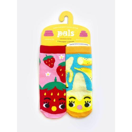 Strawberry & Banana | Crowded Teeth Artist series | Kids Collectible Mismatched Socks - TheToysRoom