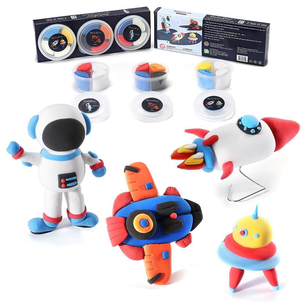 The Spacecraft 12 Color Premium Quality Air Dry Modeling Clay Kit for Kids - TheToysRoom