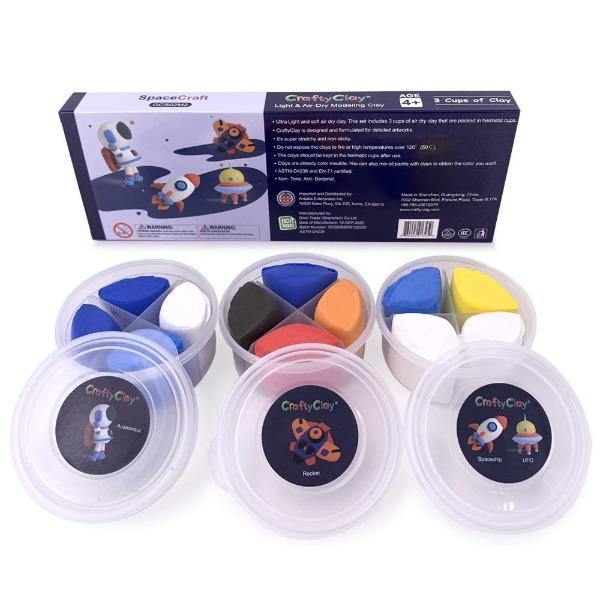 The Spacecraft 12 Color Premium Quality Air Dry Modeling Clay Kit for Kids - TheToysRoom