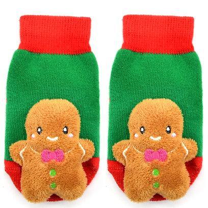 Toy Gingerbread Man Christmas Boogie Toes Rattle Socks - TheToysRoom