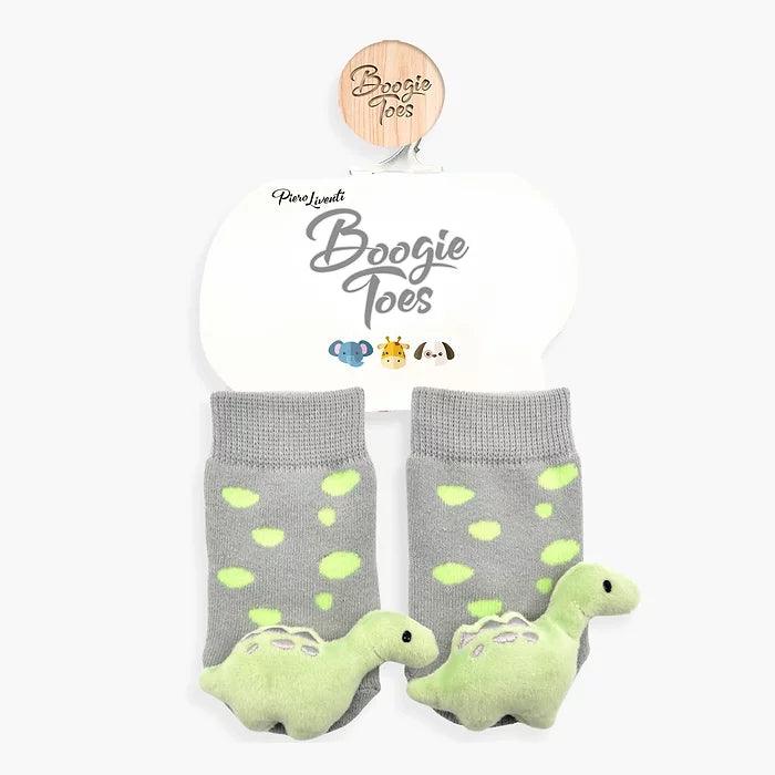 Toy Green Dinosaur Boogie Toes Rattle Socks - TheToysRoom