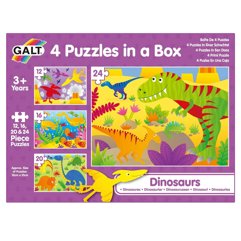 4 Puzzels 4 Puzzles in a Box Dinosaurs – TheToysRoom