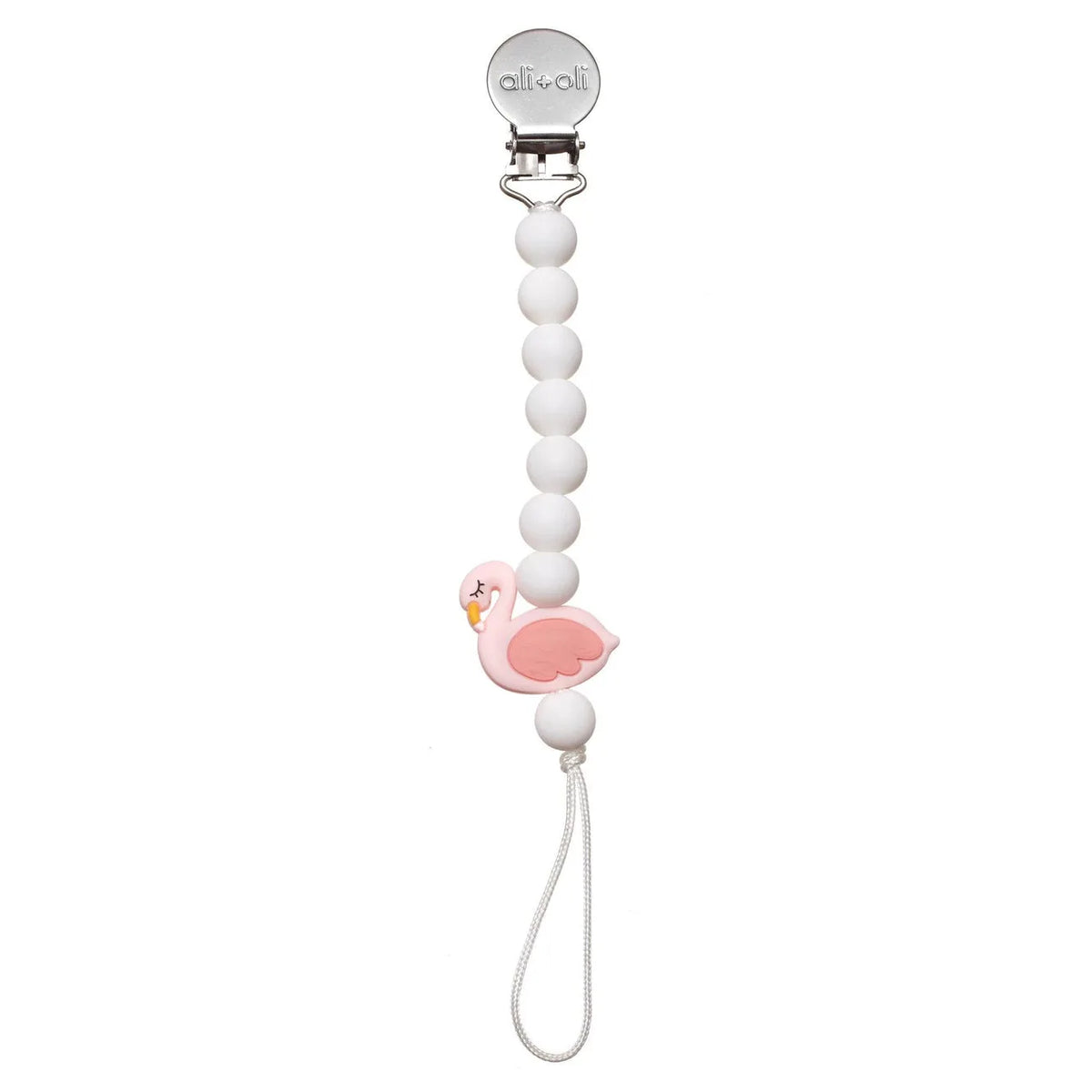 Ali+Oli Pacifier Clip (Flamingo) - Food-grade Silicone - TheToysRoom