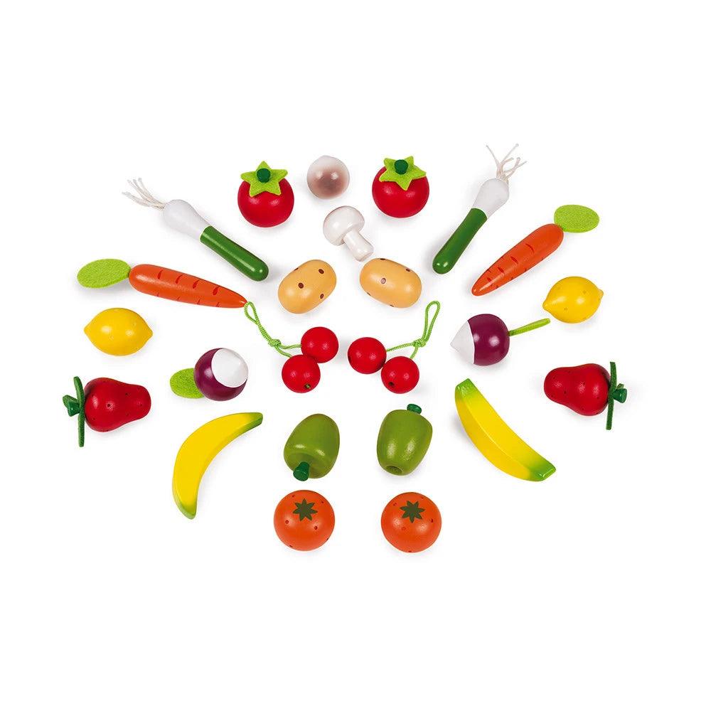 Fruits and Vegetables Basket - 24 Pcs - TheToysRoom