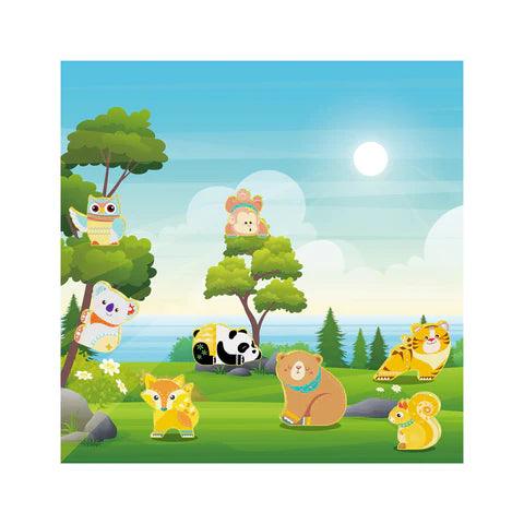 PicassoTiles 8pc Magnet Tile Building Blocks 8 Magnets Forest Animal Action Figures - PTA26 - TheToysRoom