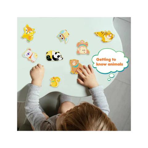 PicassoTiles 8pc Magnet Tile Building Blocks 8 Magnets Forest Animal Action Figures - PTA26 - TheToysRoom
