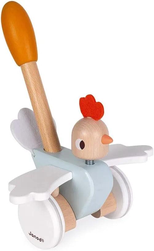 Push Along Flapping Chick with Adjustable Handle - TheToysRoom