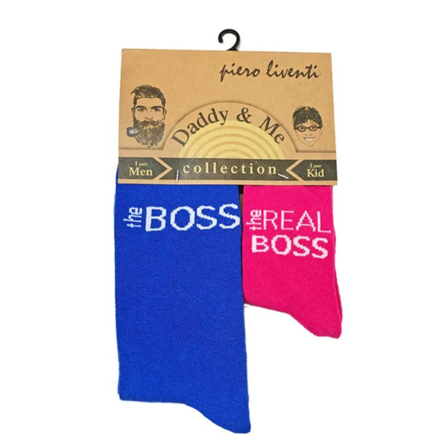 2-pair Sidekicks Boss - Real Boss - Daddy and Me Socks Set - TheToysRoom
