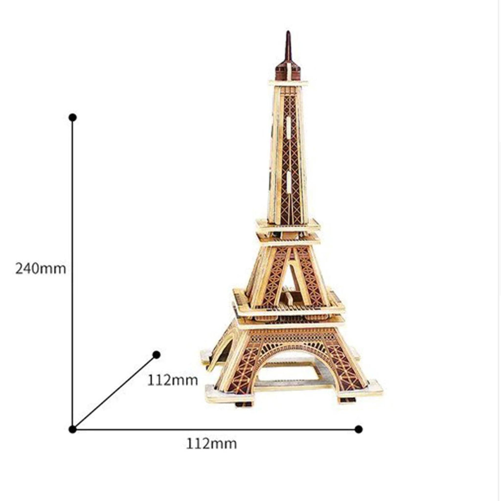 3D Classic Wooden Puzzle - Eiffel Tower - TheToysRoom