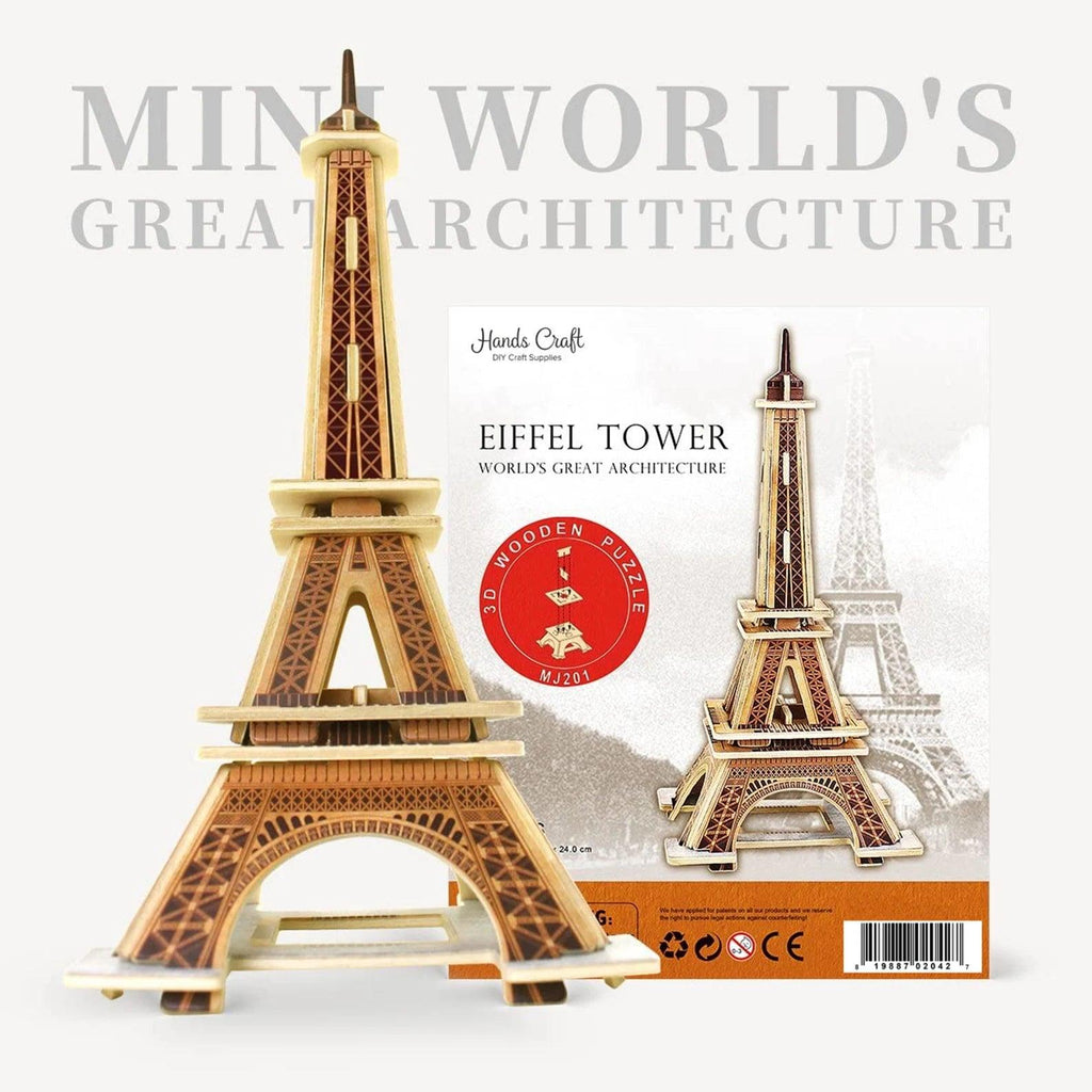 3D Classic Wooden Puzzle - Eiffel Tower - TheToysRoom
