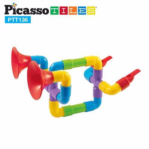 PicassoTiles Tube Building Block Set PTT136 - TheToysRoom