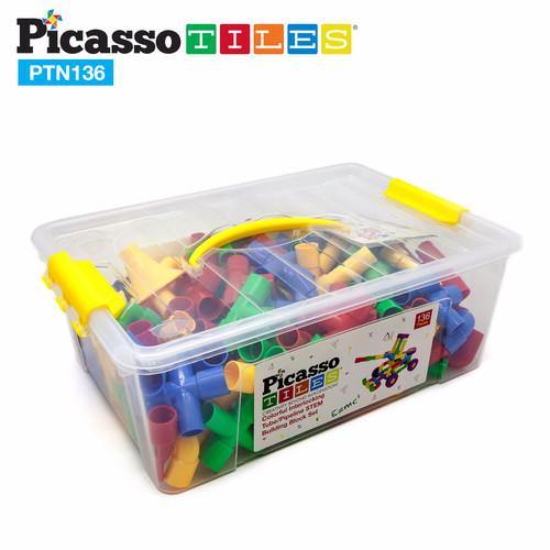 PicassoTiles Tube Building Block Set PTT136 - TheToysRoom