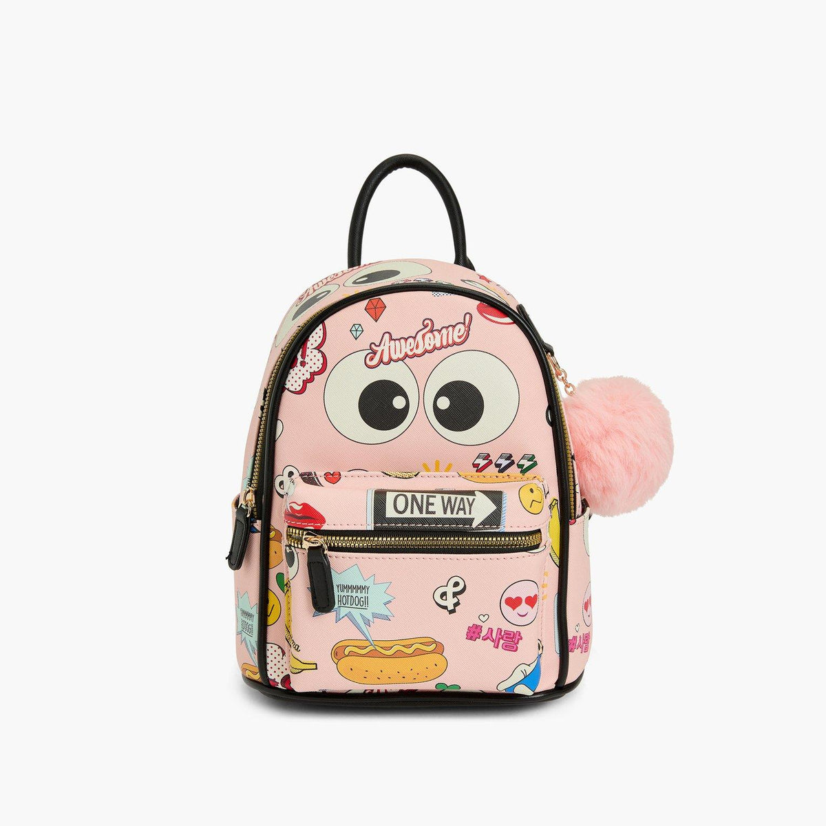 Animated Cartoon Backpack - Blush - Saffiano Vegan Leather – TheToysRoom