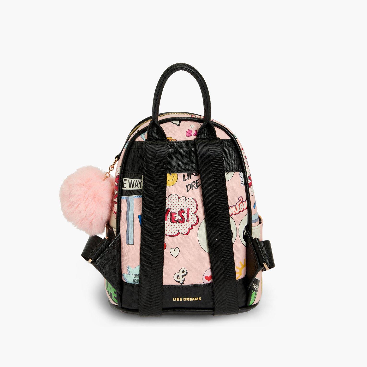 cartoon girl mini backpack Animated Cartoon Backpack - Blush