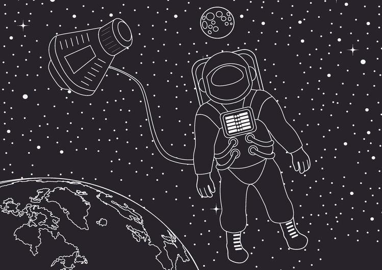 Chalkboard Astronaut Placemat - TheToysRoom