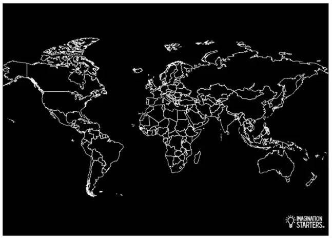 Chalkboard World Map Placemat - TheToysRoom