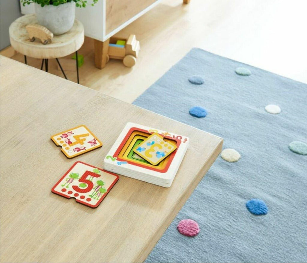 HABA Counting Friends Wood Layering Puzzle 1 to 5 - TheToysRoom